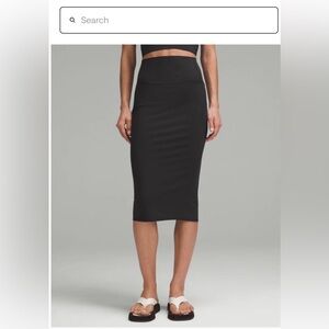 NWT Lululemon Athletica Charcoal Pencil Skirt